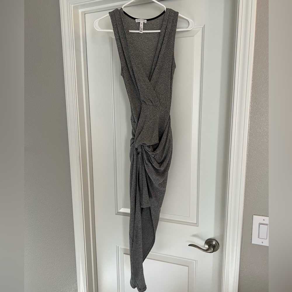 LEITH grey ruched dress
